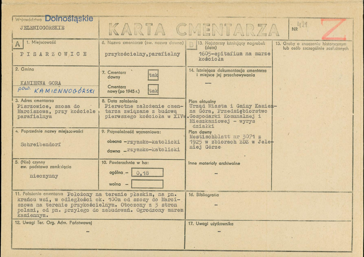 Karta cmentarza, skan nr 1