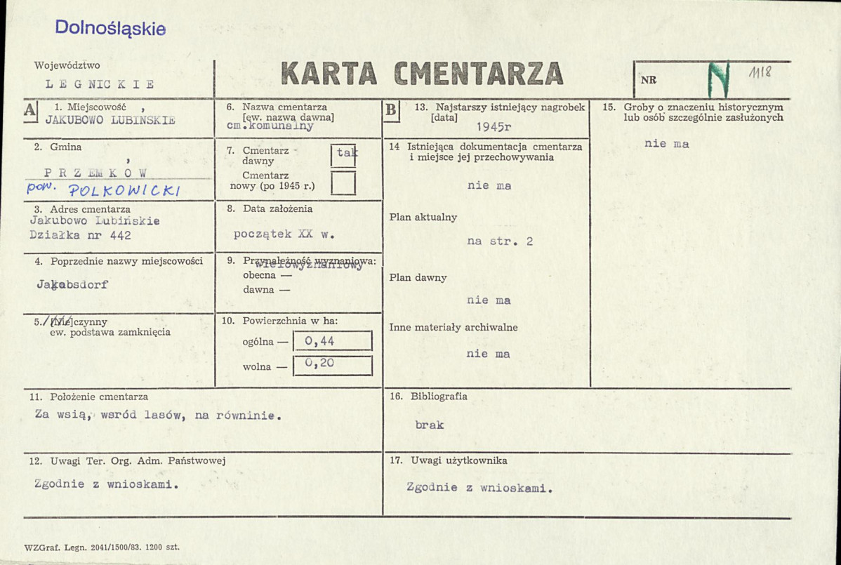 Karta cmentarza, skan nr 1