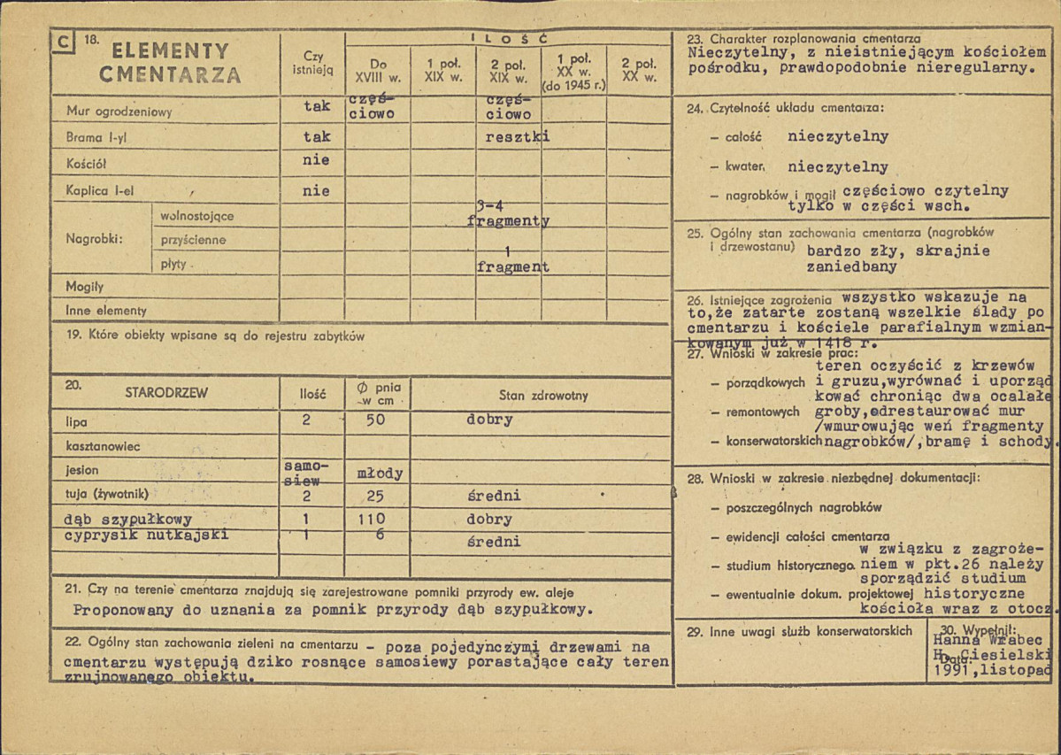 Karta cmentarza, skan nr 2