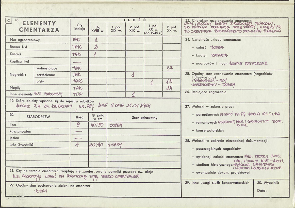 Karta cmentarza, skan nr 2