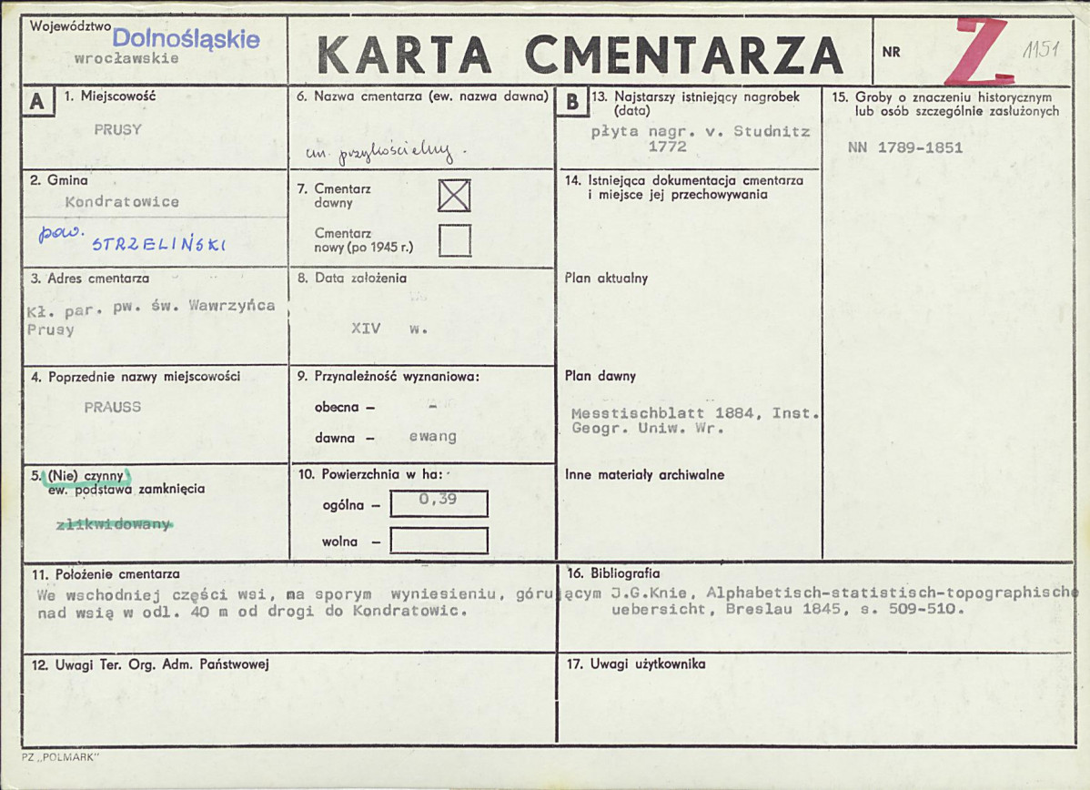 Karta cmentarza, skan nr 1