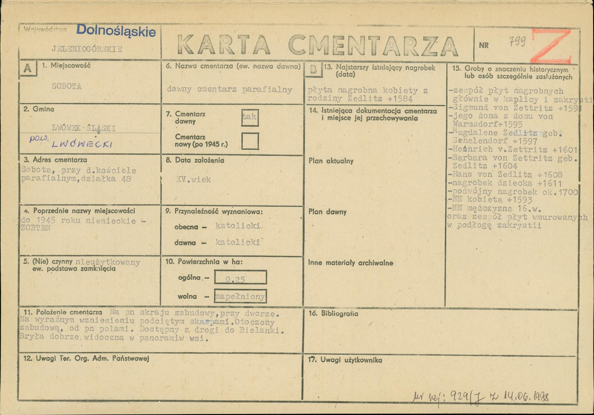 Karta cmentarza, skan nr 1