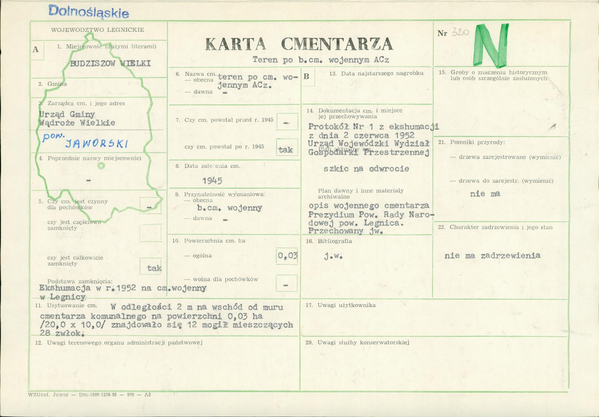 Karta cmentarza, skan nr 1