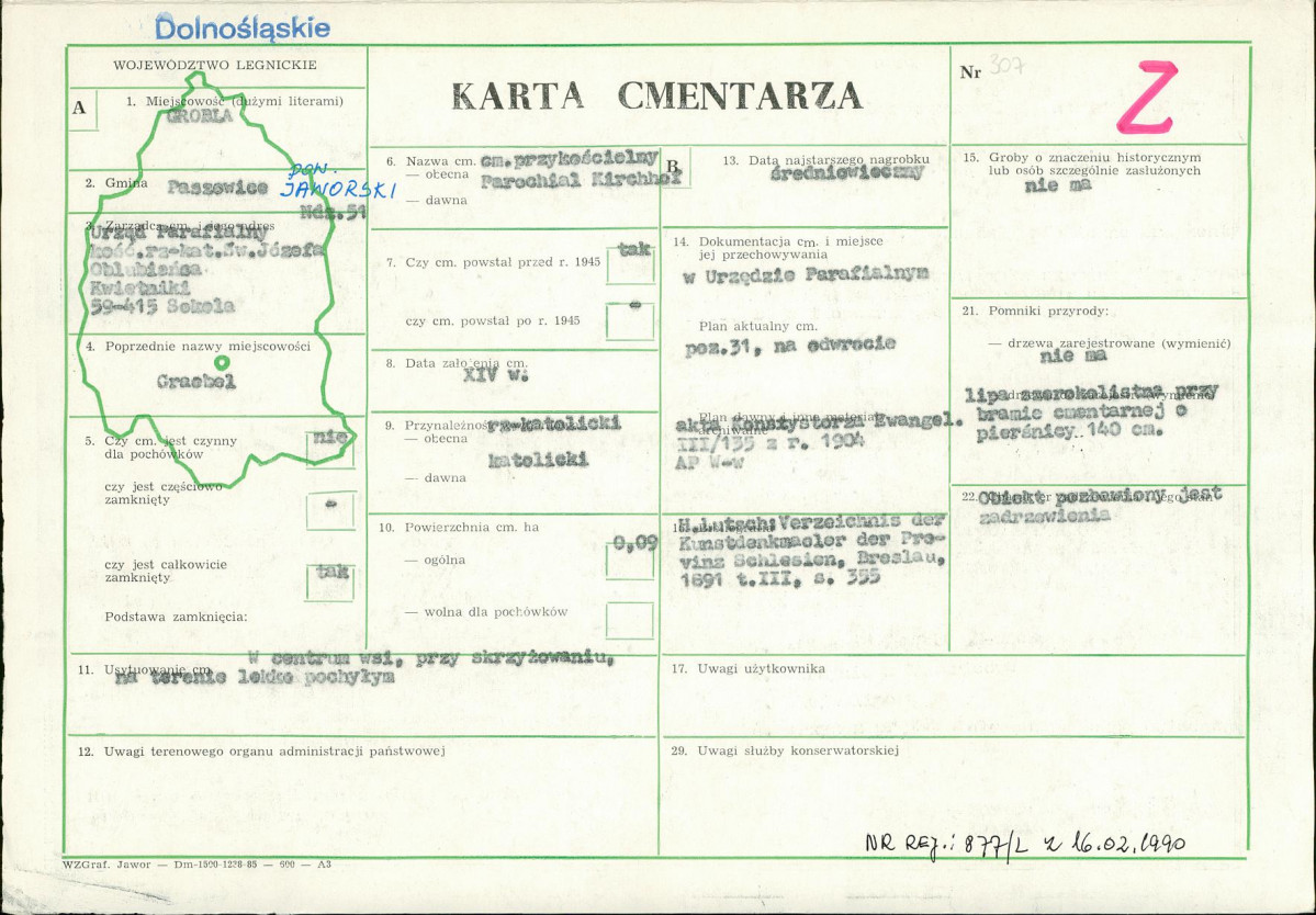 Karta cmentarza, skan nr 1