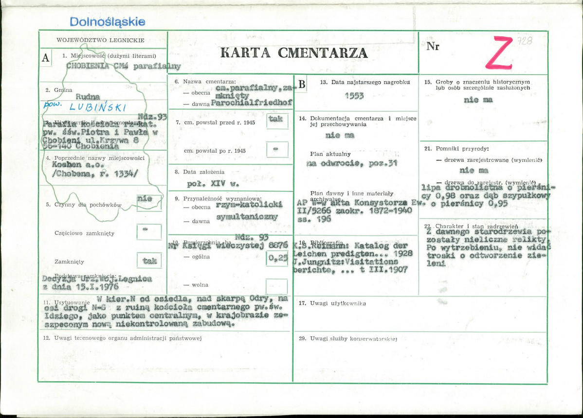 Karta cmentarza, skan nr 1