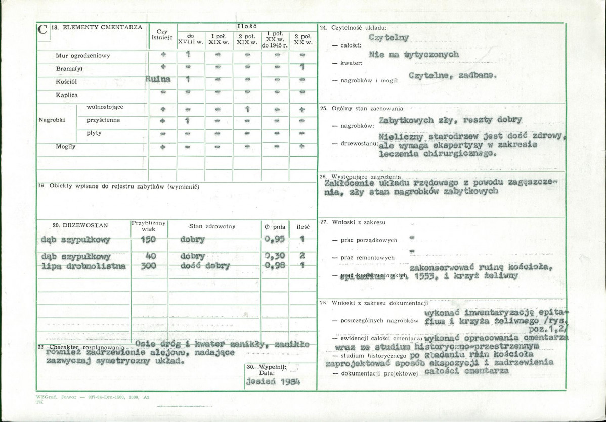 Karta cmentarza, skan nr 2