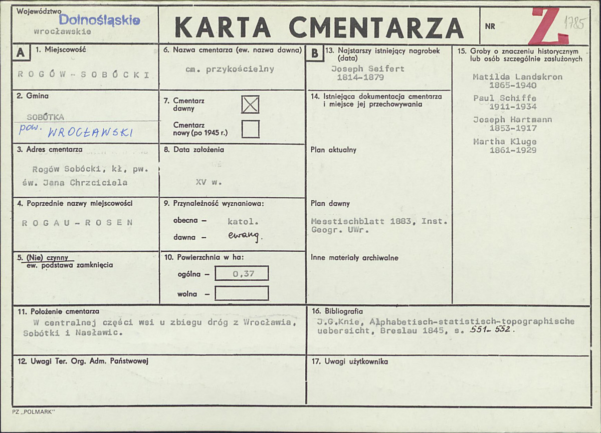 Karta cmentarza, skan nr 1