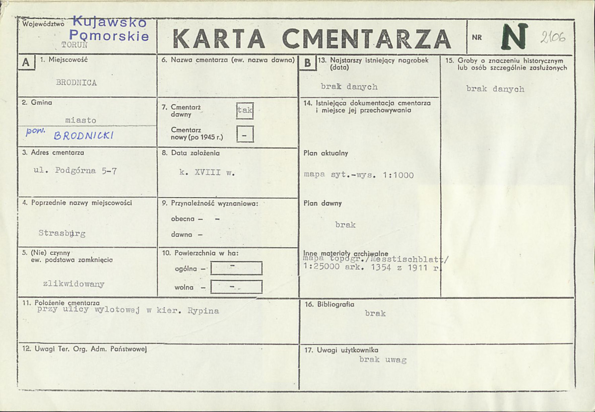 Karta cmentarza, skan nr 1