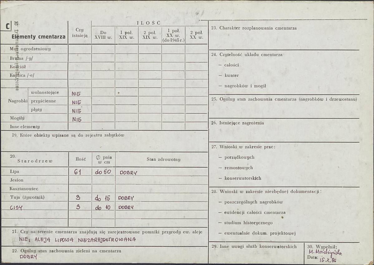 KC - Karta cmentarza, skan nr 2