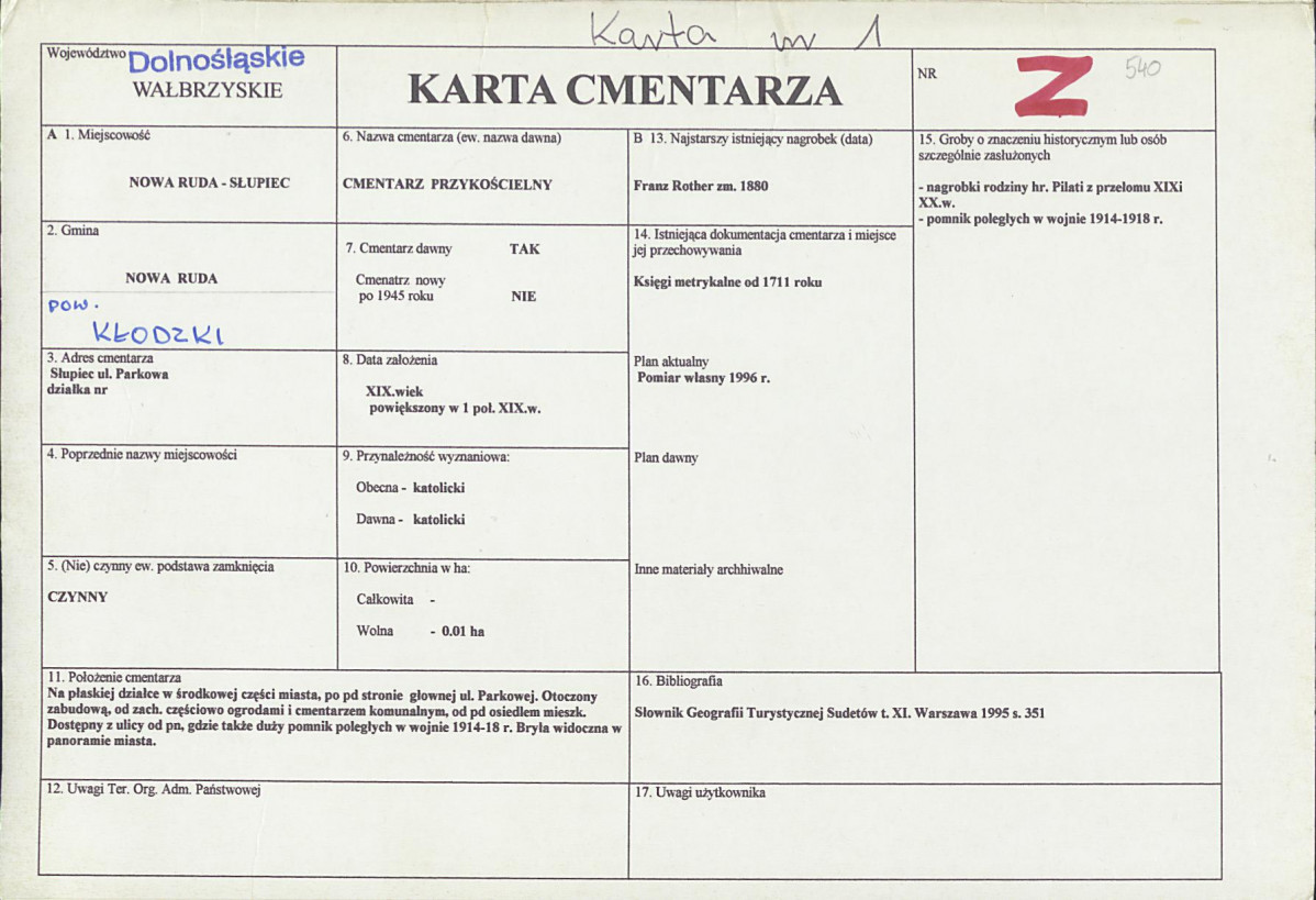 Karta cmentarza, skan nr 1