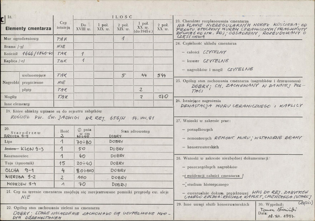 Karta cmentarza, skan nr 2