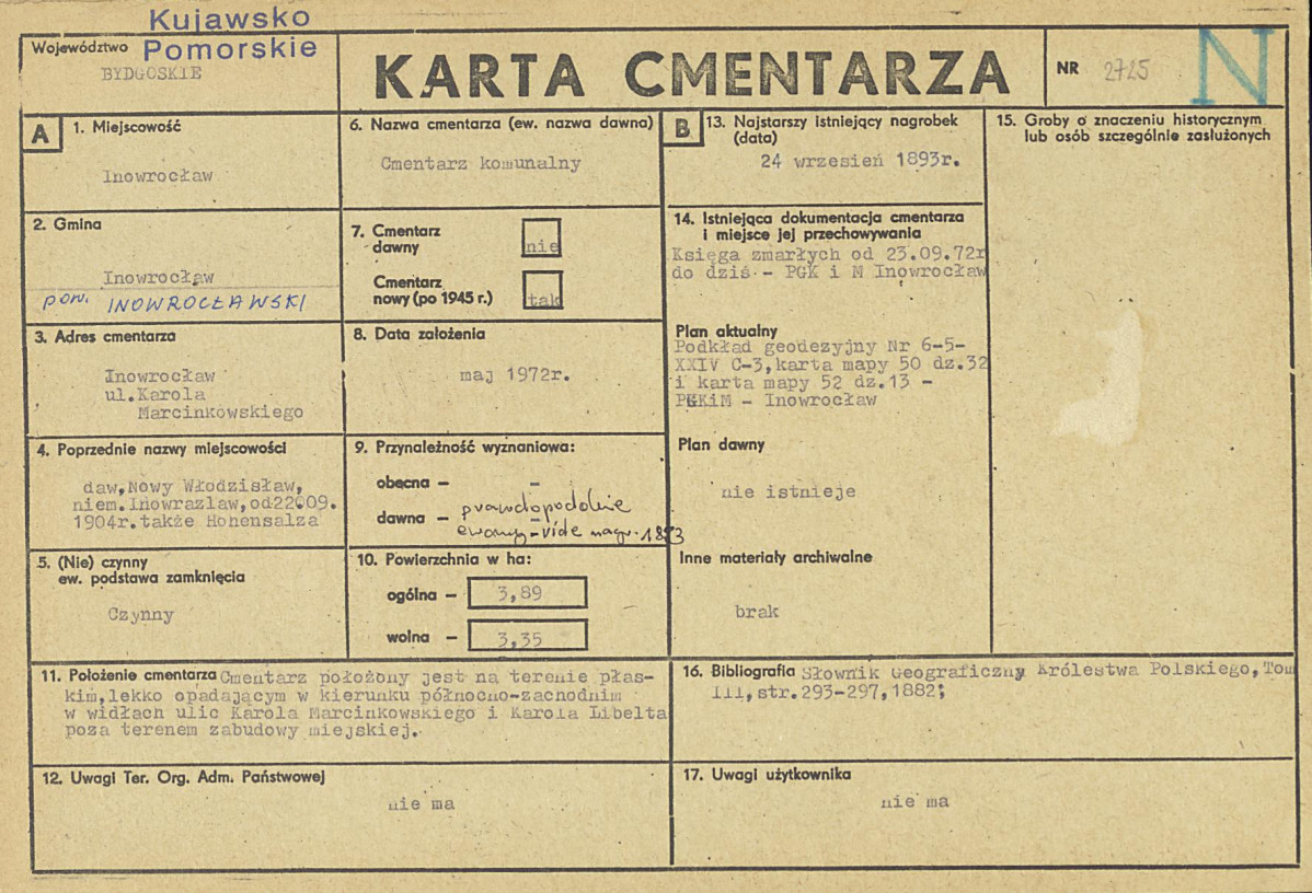 Karta cmentarza, skan nr 1