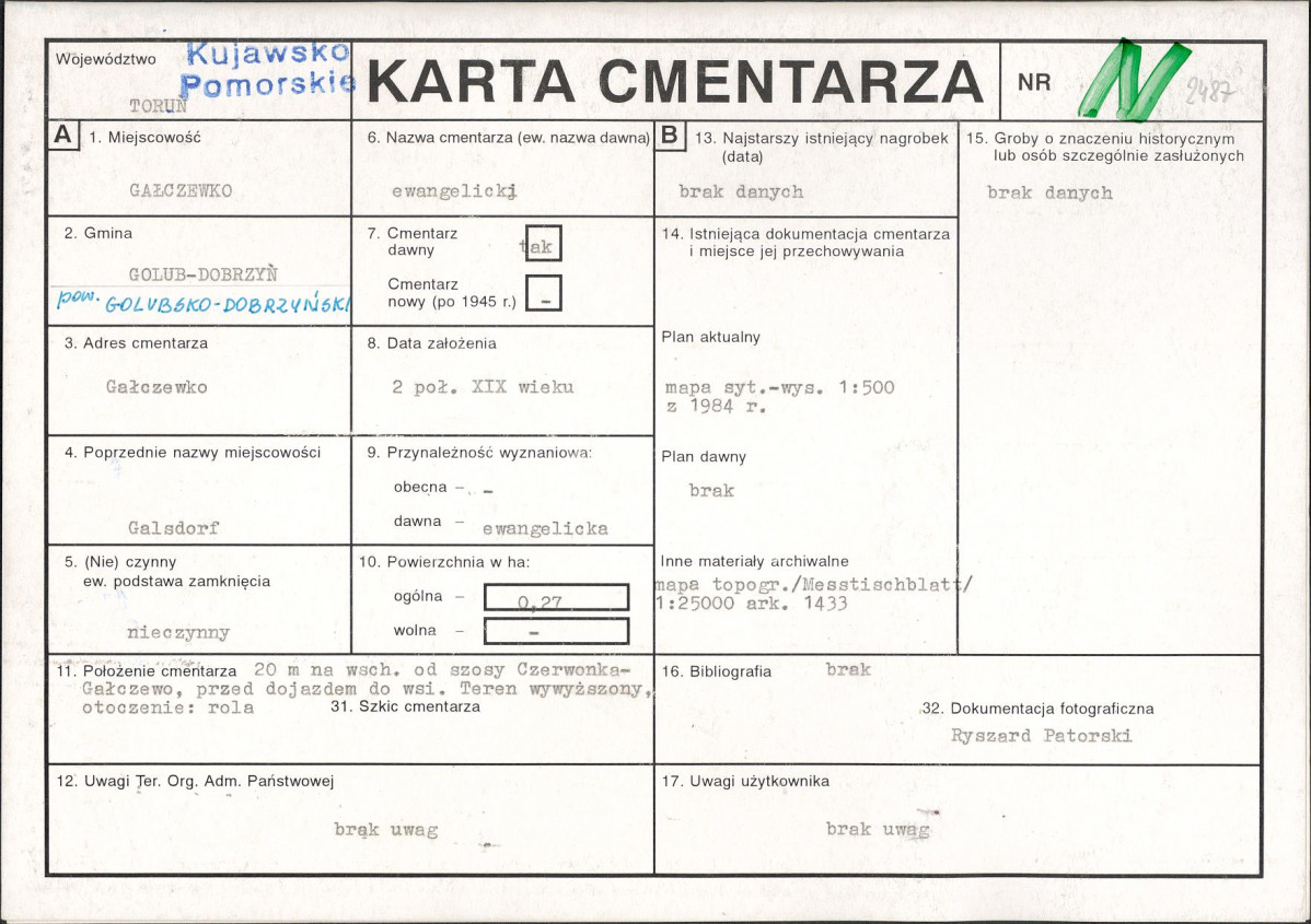 Karta cmentarza, skan nr 1