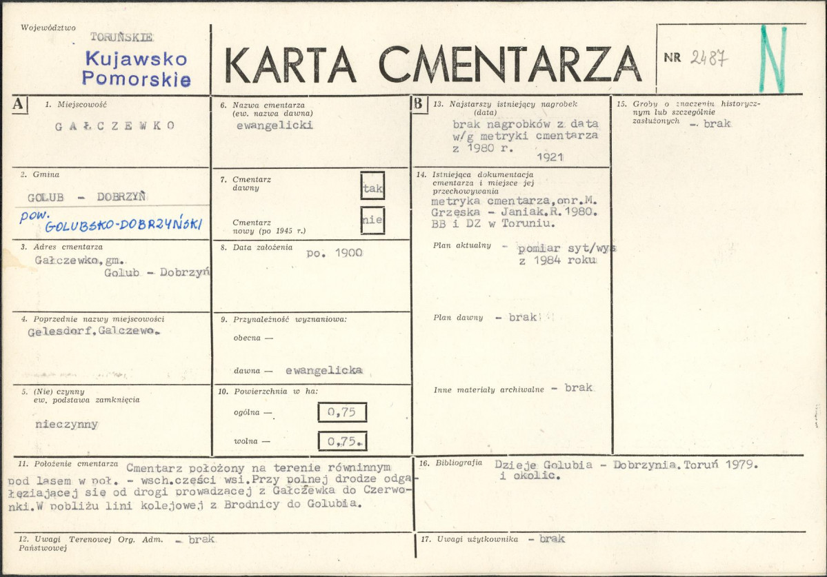 Karta cmentarza, skan nr 1
