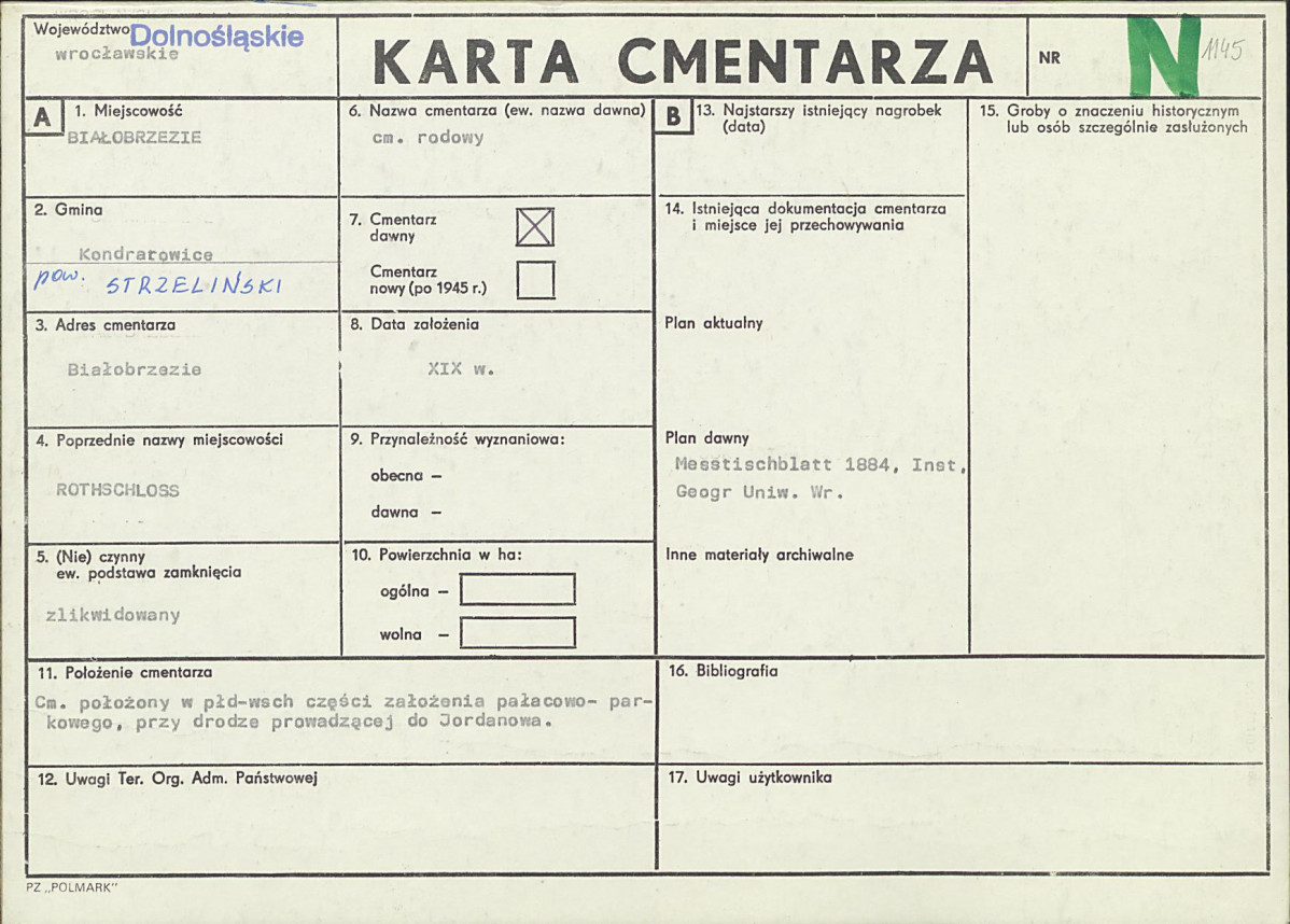 Karta cmentarza, skan nr 1