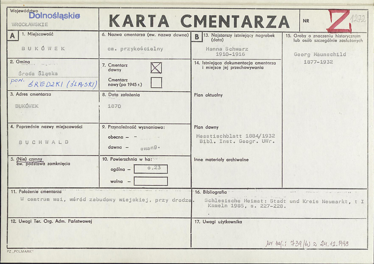 Karta cmentarza, skan nr 1