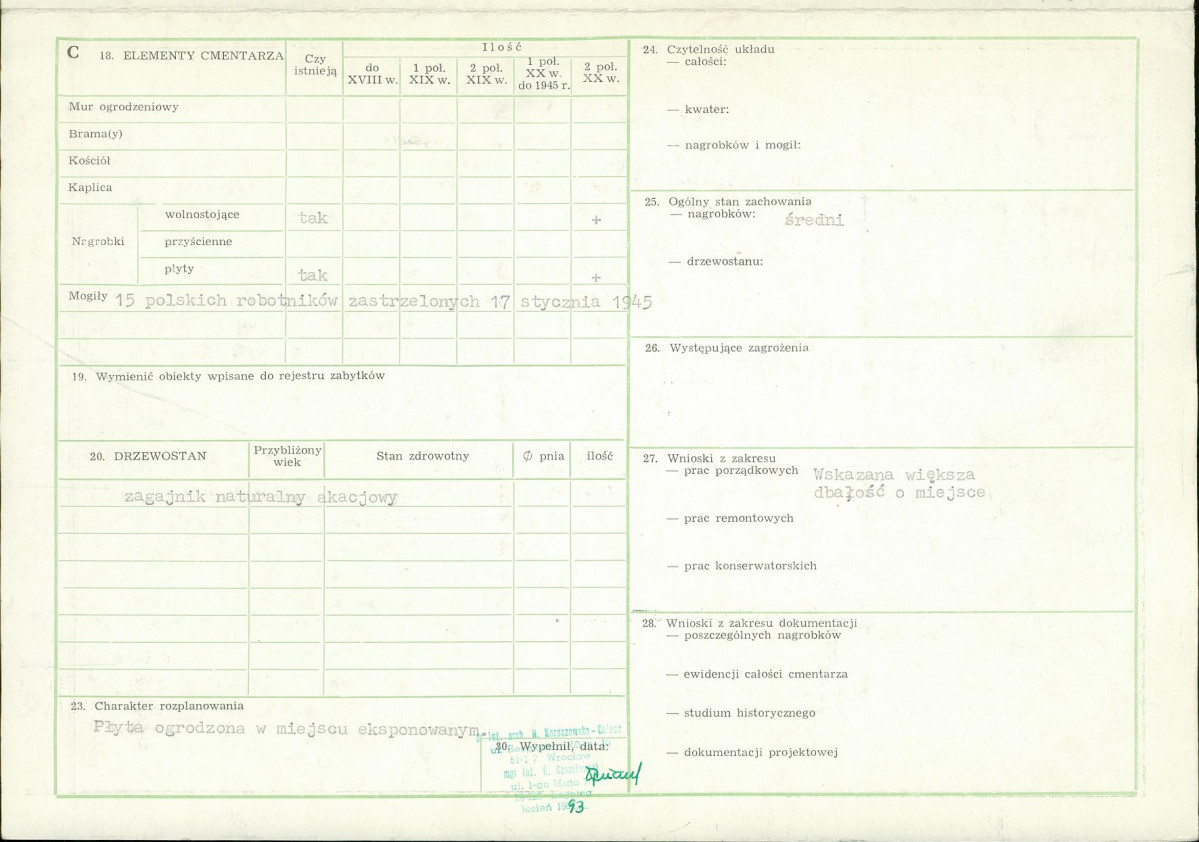 Karta cmentarza, skan nr 2