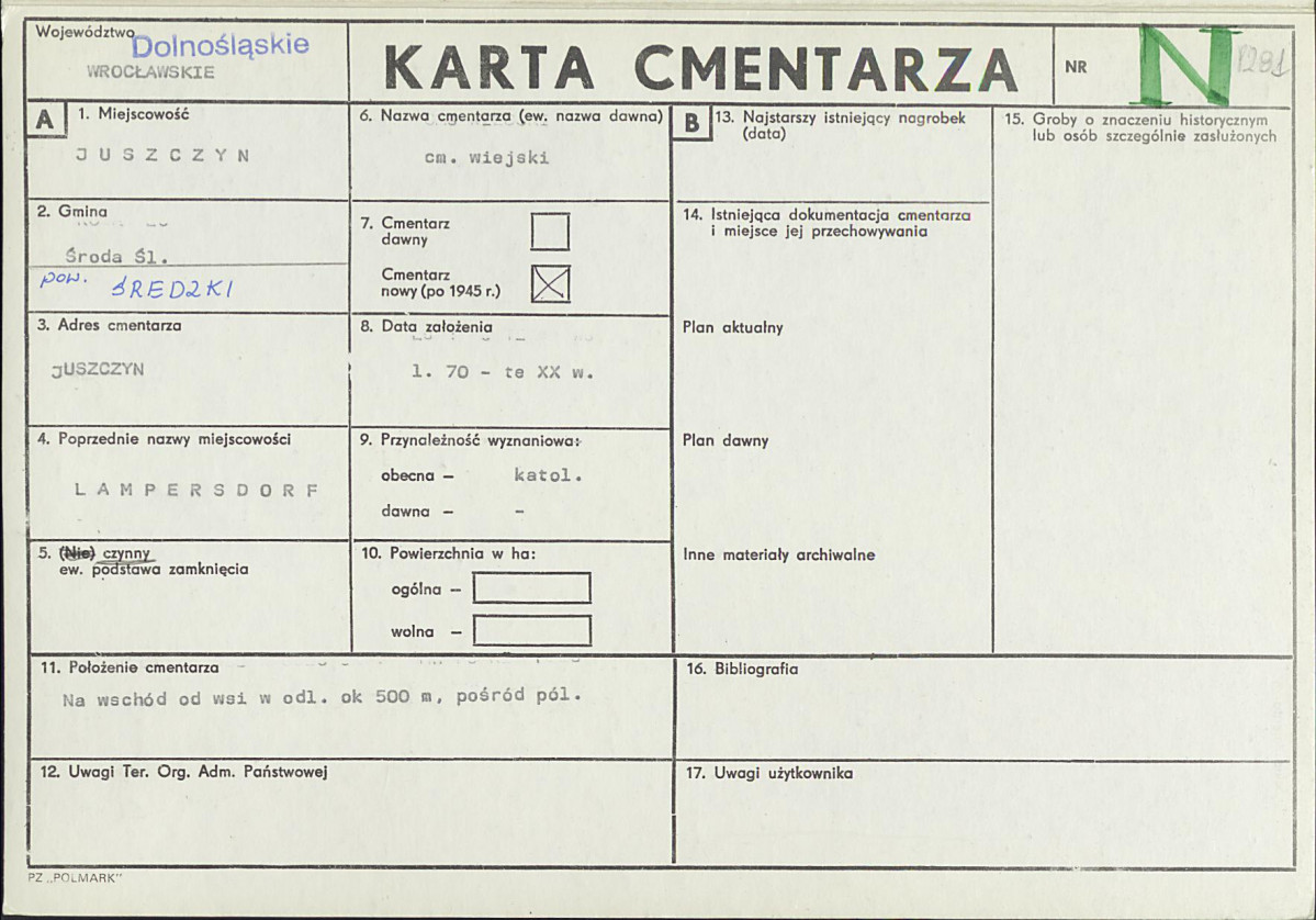 Karta cmentarza, skan nr 1