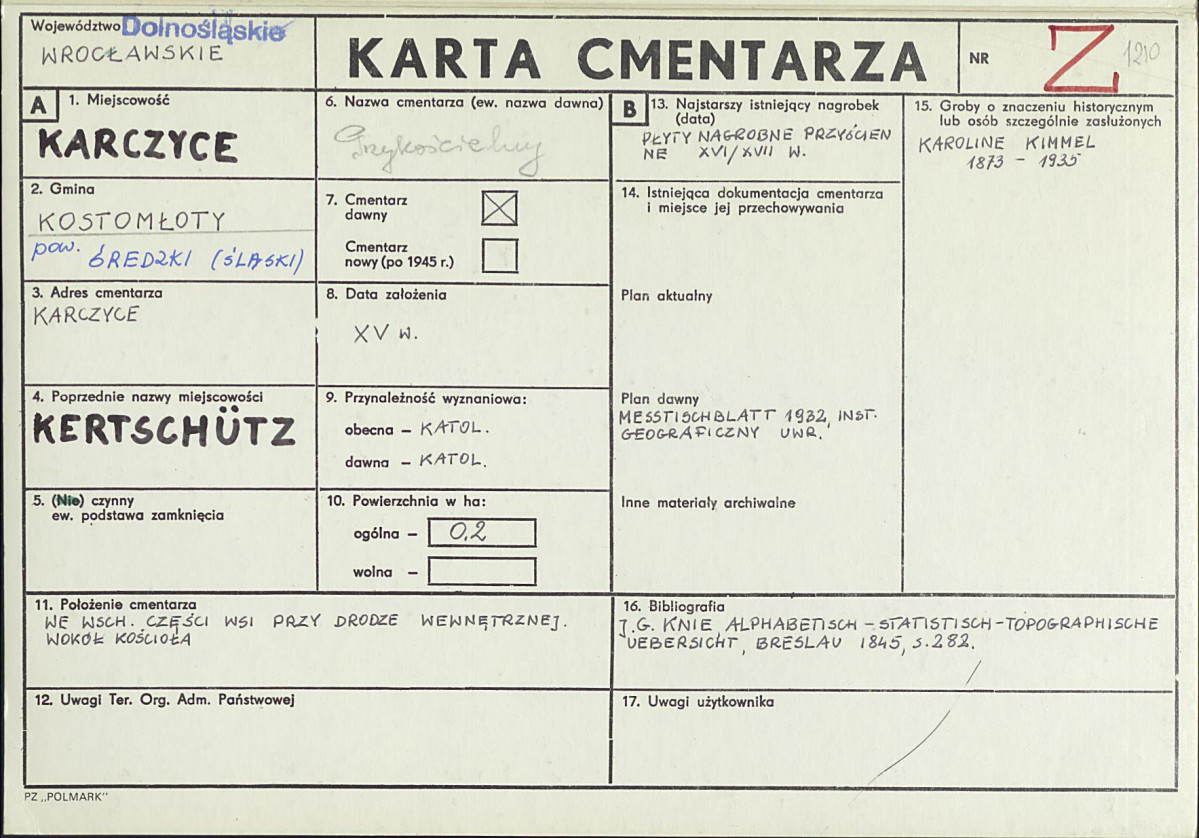 Karta cmentarza, skan nr 1