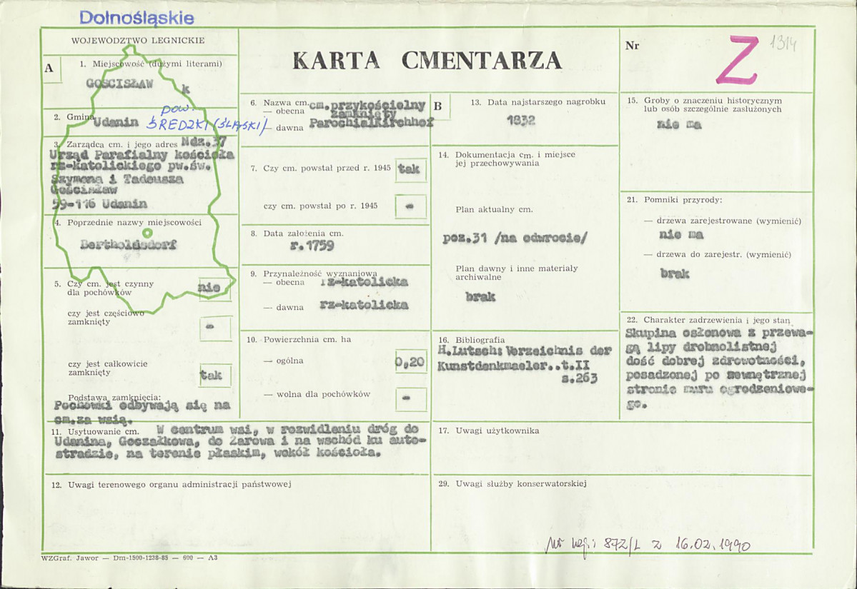 Karta cmentarza, skan nr 1