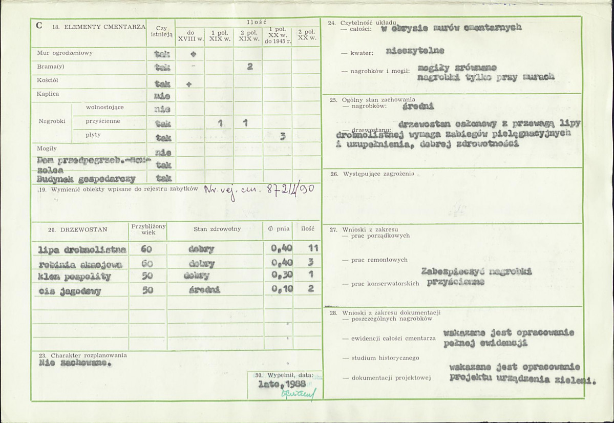 Karta cmentarza, skan nr 2