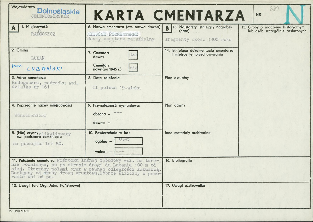 Karta cmentarza, skan nr 1