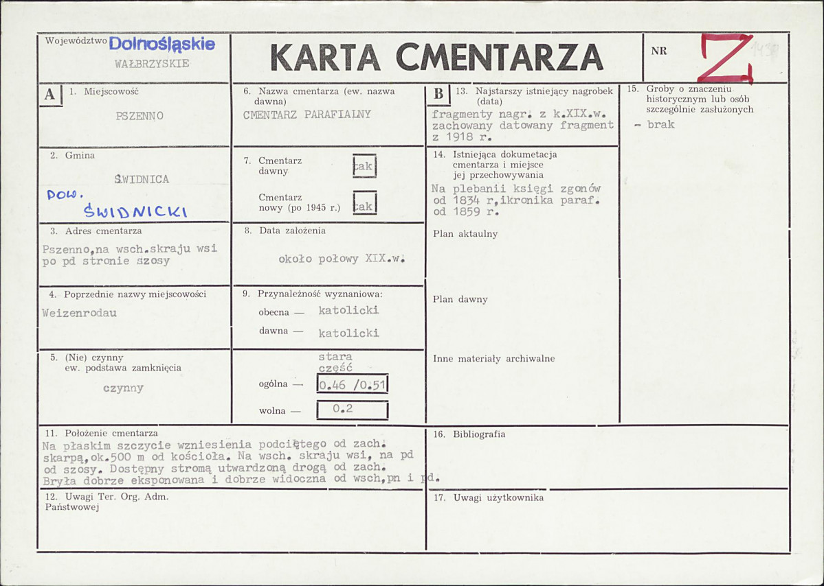 Karta cmentarza, skan nr 1