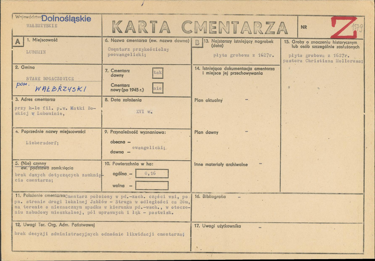 Karta cmentarza, skan nr 1