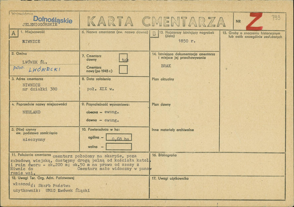 Karta cmentarza, skan nr 1