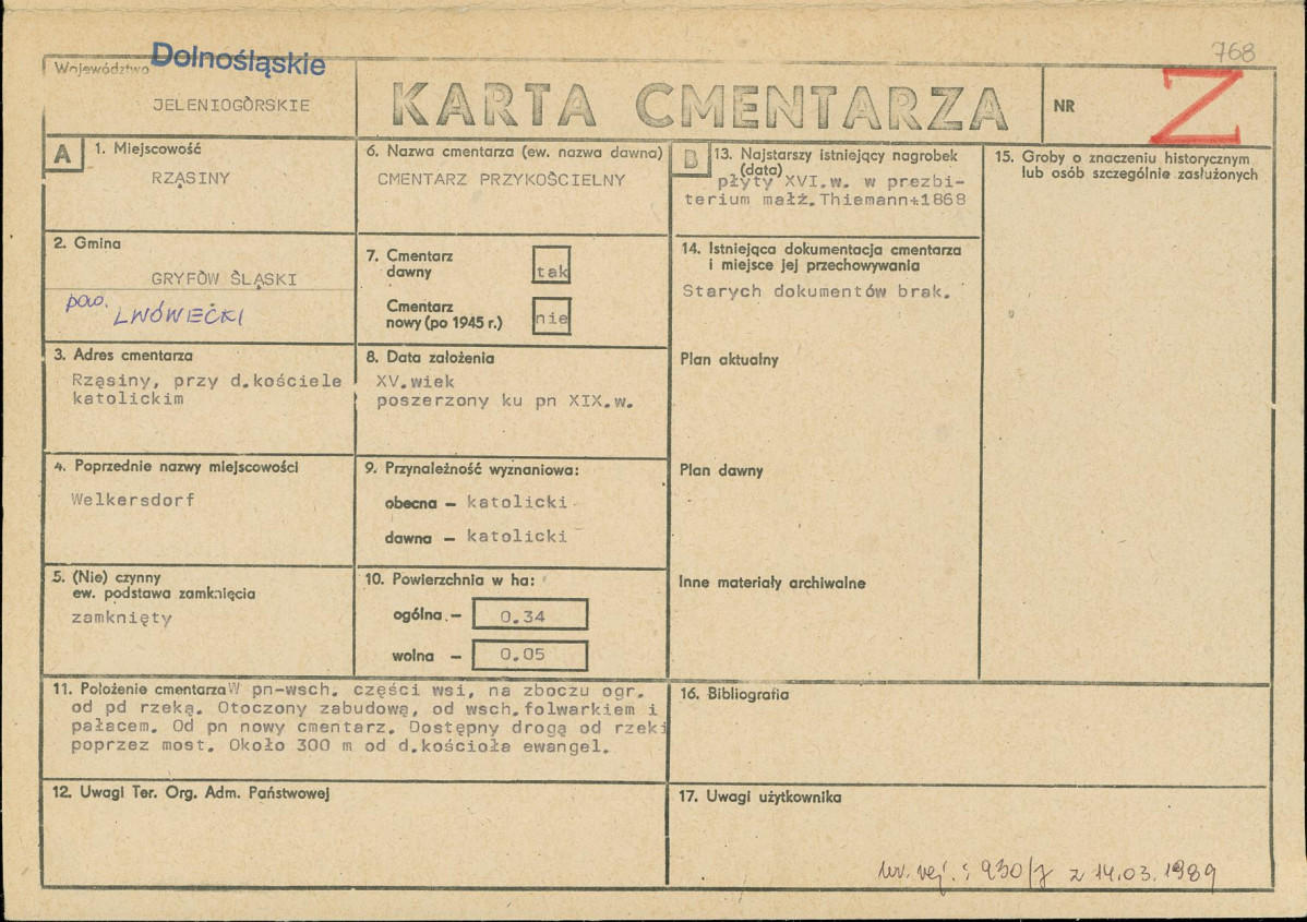 Karta cmentarza, skan nr 1