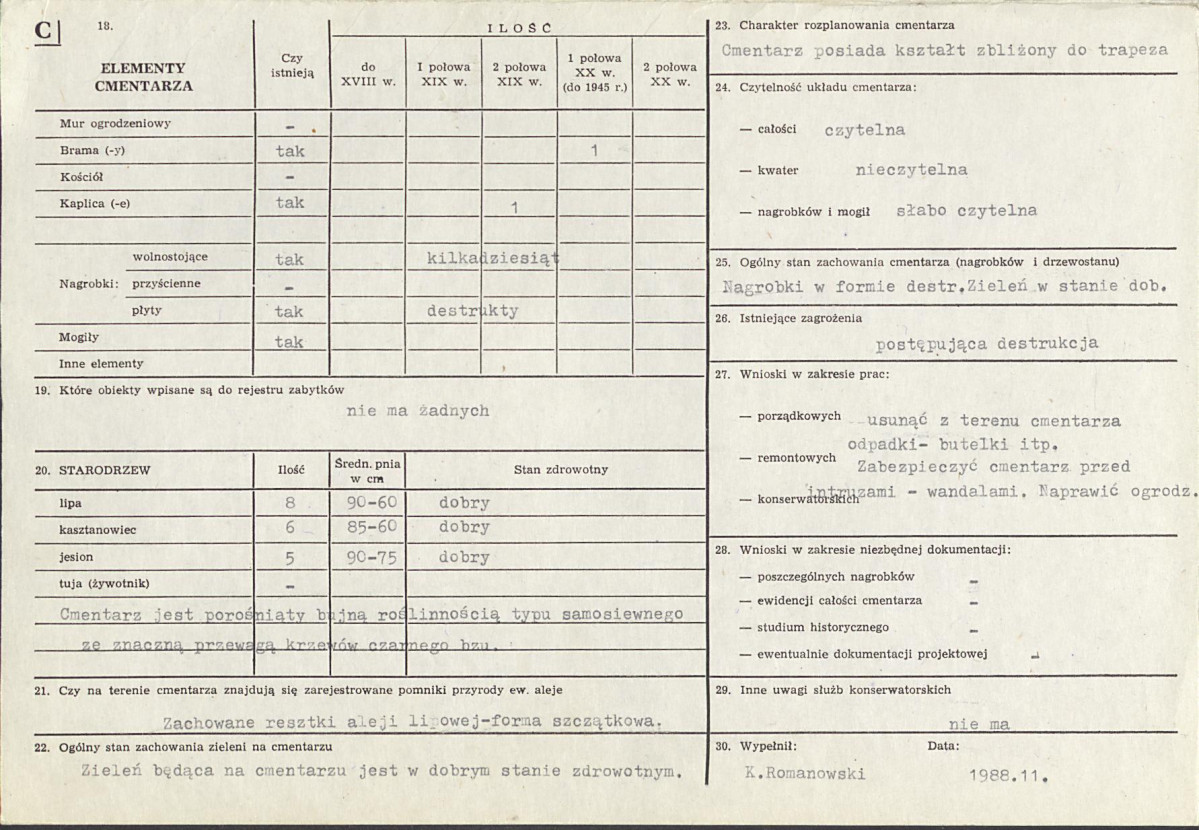 KC - Karta cmentarza, skan nr 2