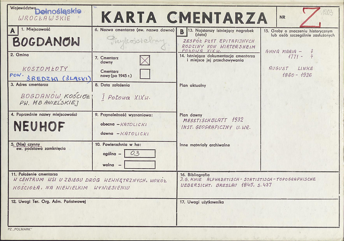 Karta cmentarza, skan nr 1