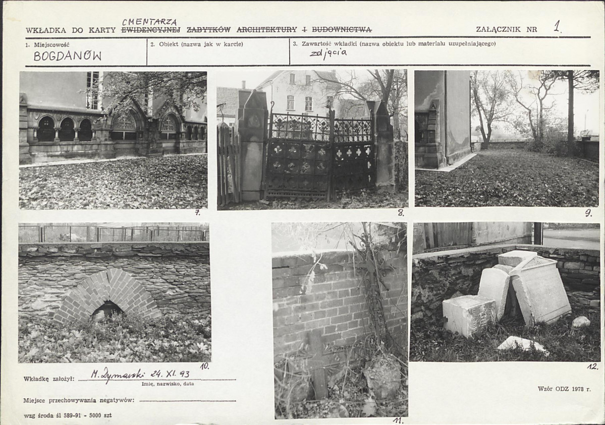 Karta cmentarza, skan nr 6