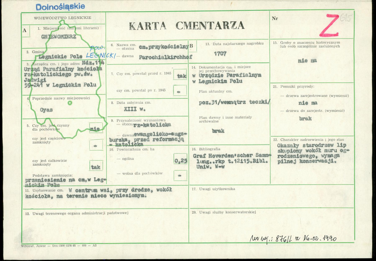 Karta cmentarza, skan nr 1