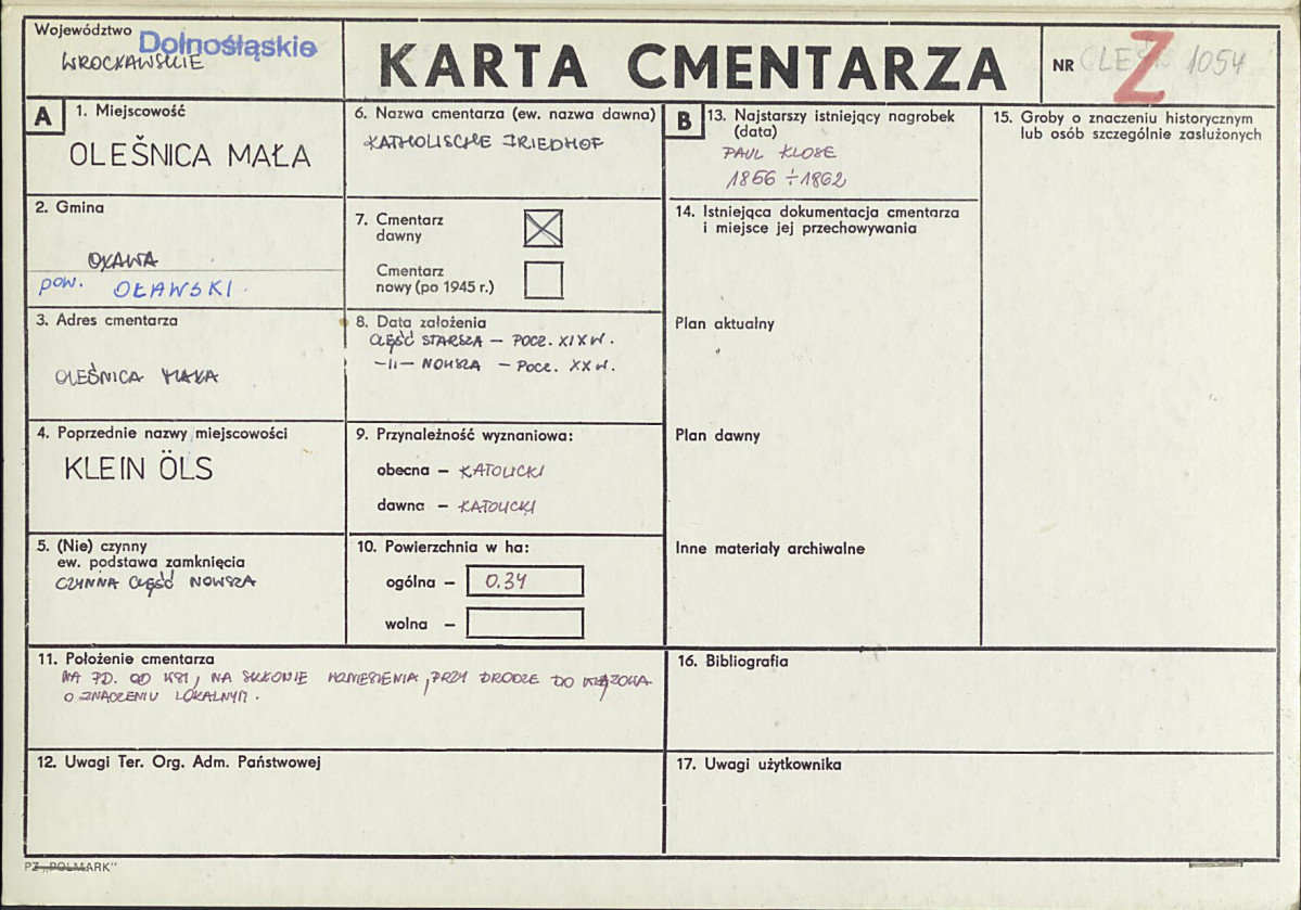 Karta cmentarza, skan nr 1