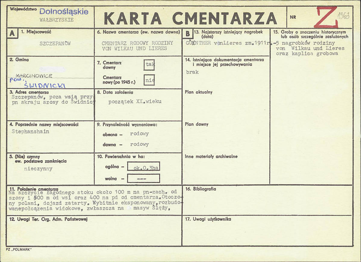 Karta cmentarza, skan nr 1