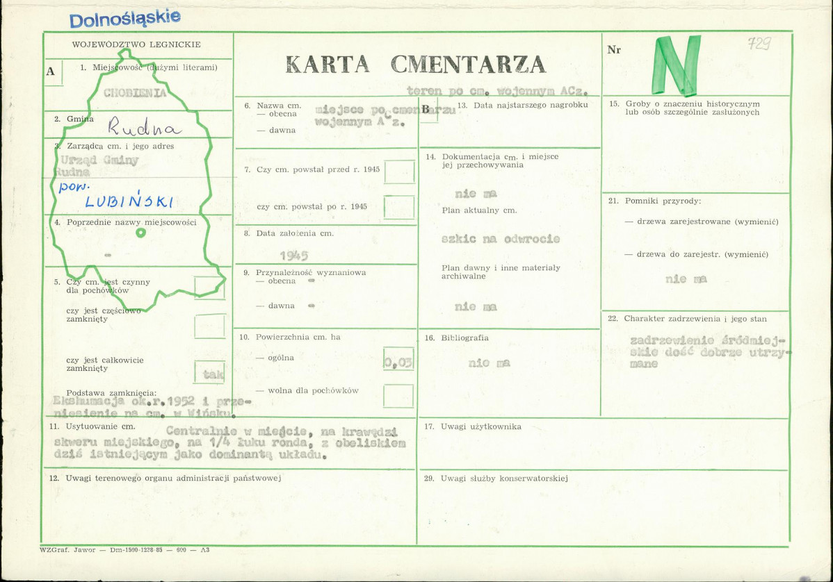 Karta cmentarza, skan nr 1