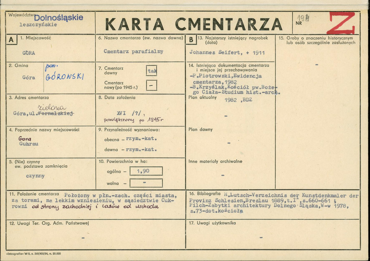 Karta cmentarza, skan nr 1