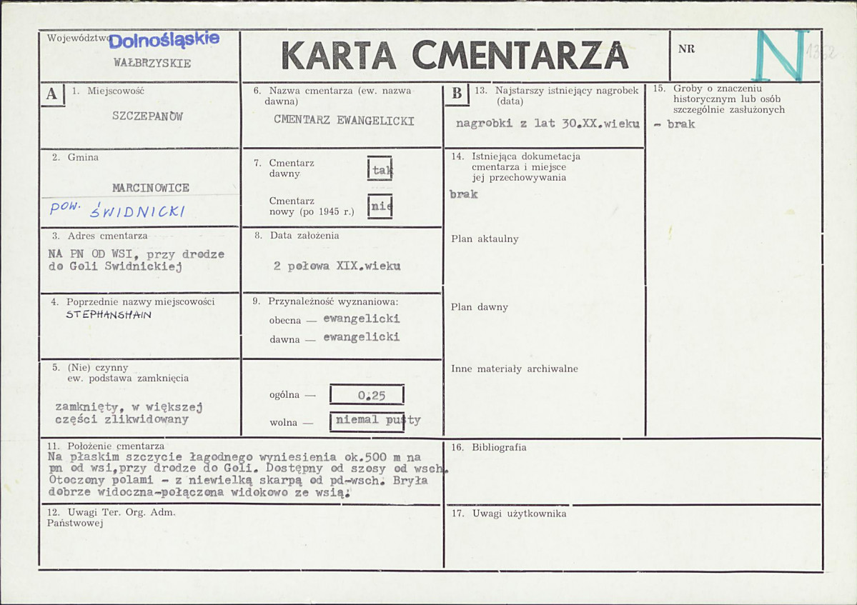 Karta cmentarza, skan nr 1