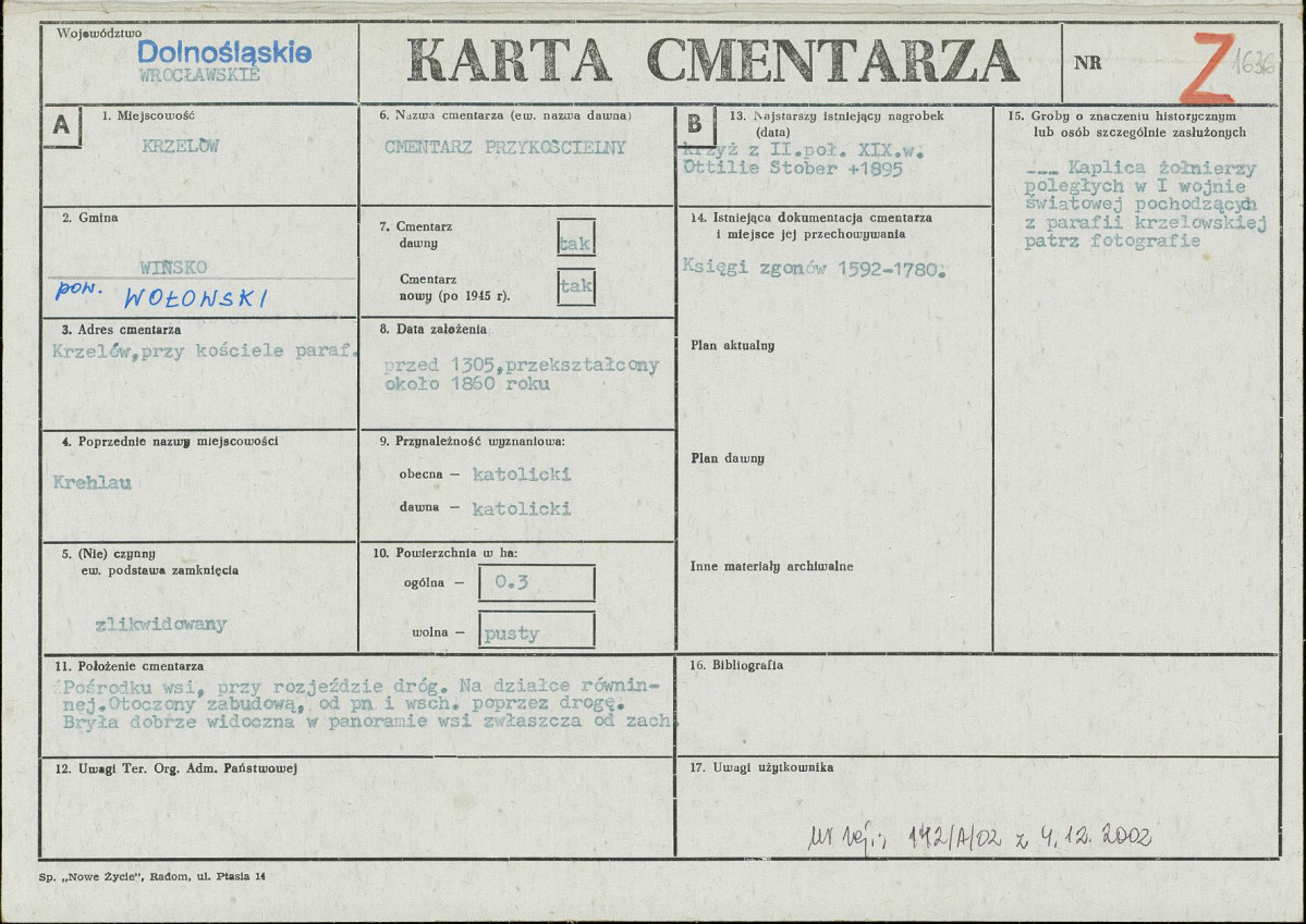 Karta cmentarza, skan nr 1