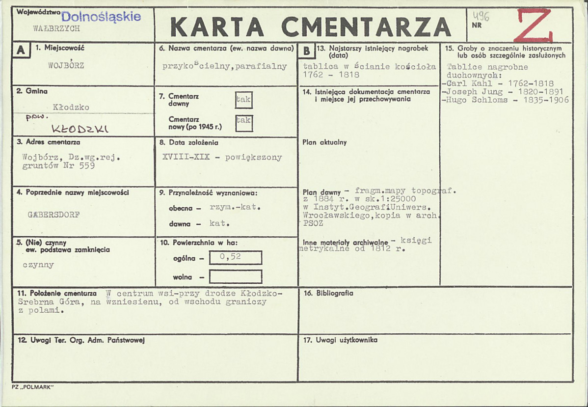 Karta cmentarza, skan nr 1