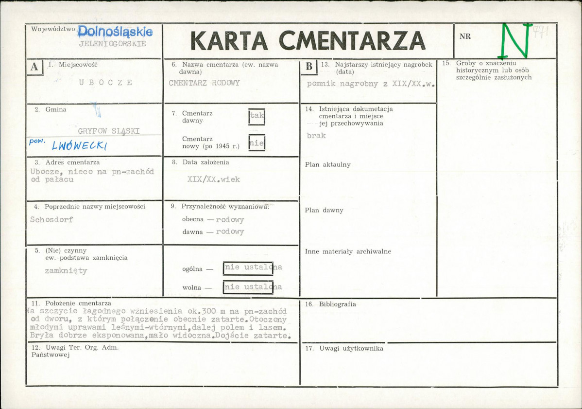 Karta cmentarza, skan nr 1