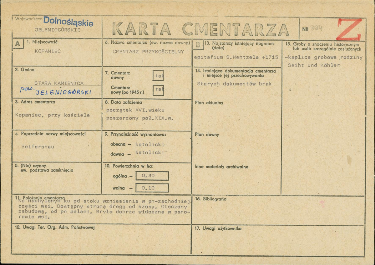 Karta cmentarza, skan nr 1