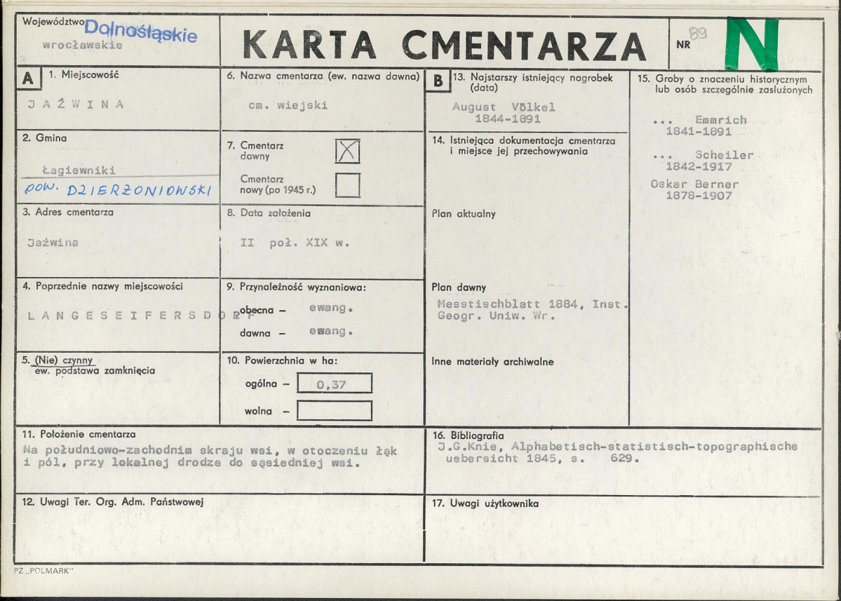 Karta cmentarza, skan nr 1