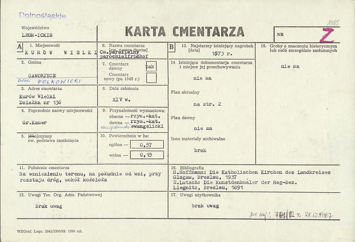 Karta cmentarza, skan nr 1