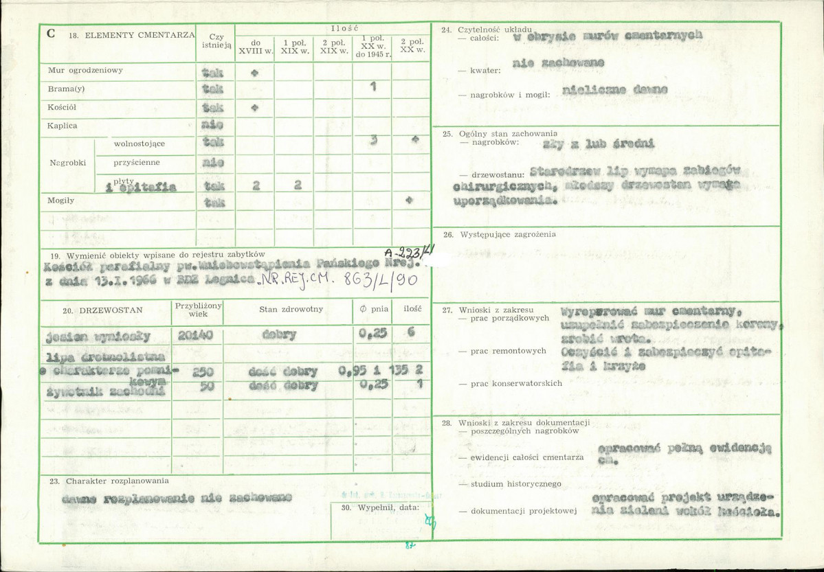 Karta cmentarza, skan nr 2