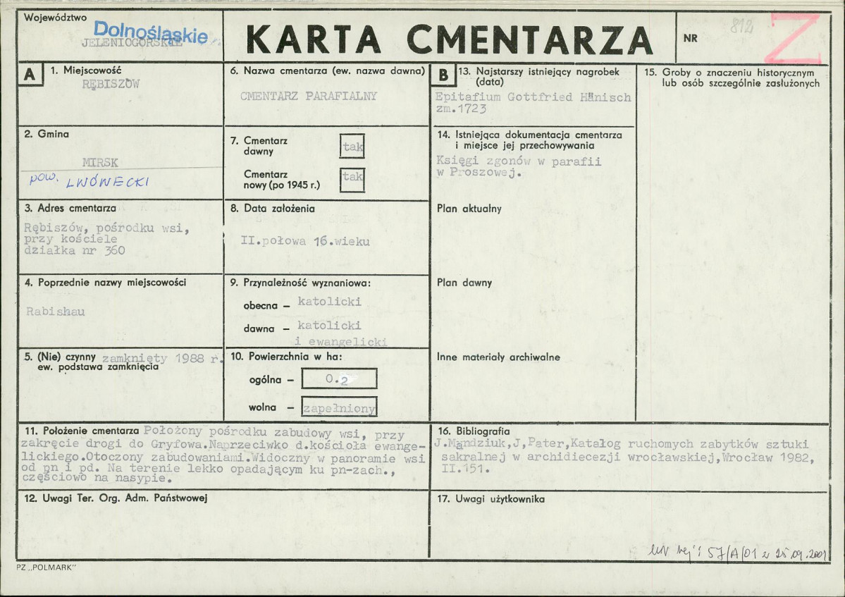 Karta cmentarza, skan nr 1