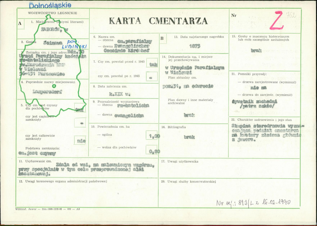 Karta cmentarza, skan nr 1