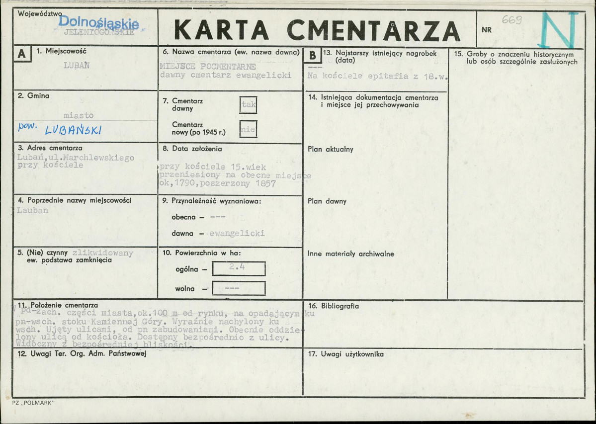 Karta cmentarza, skan nr 1
