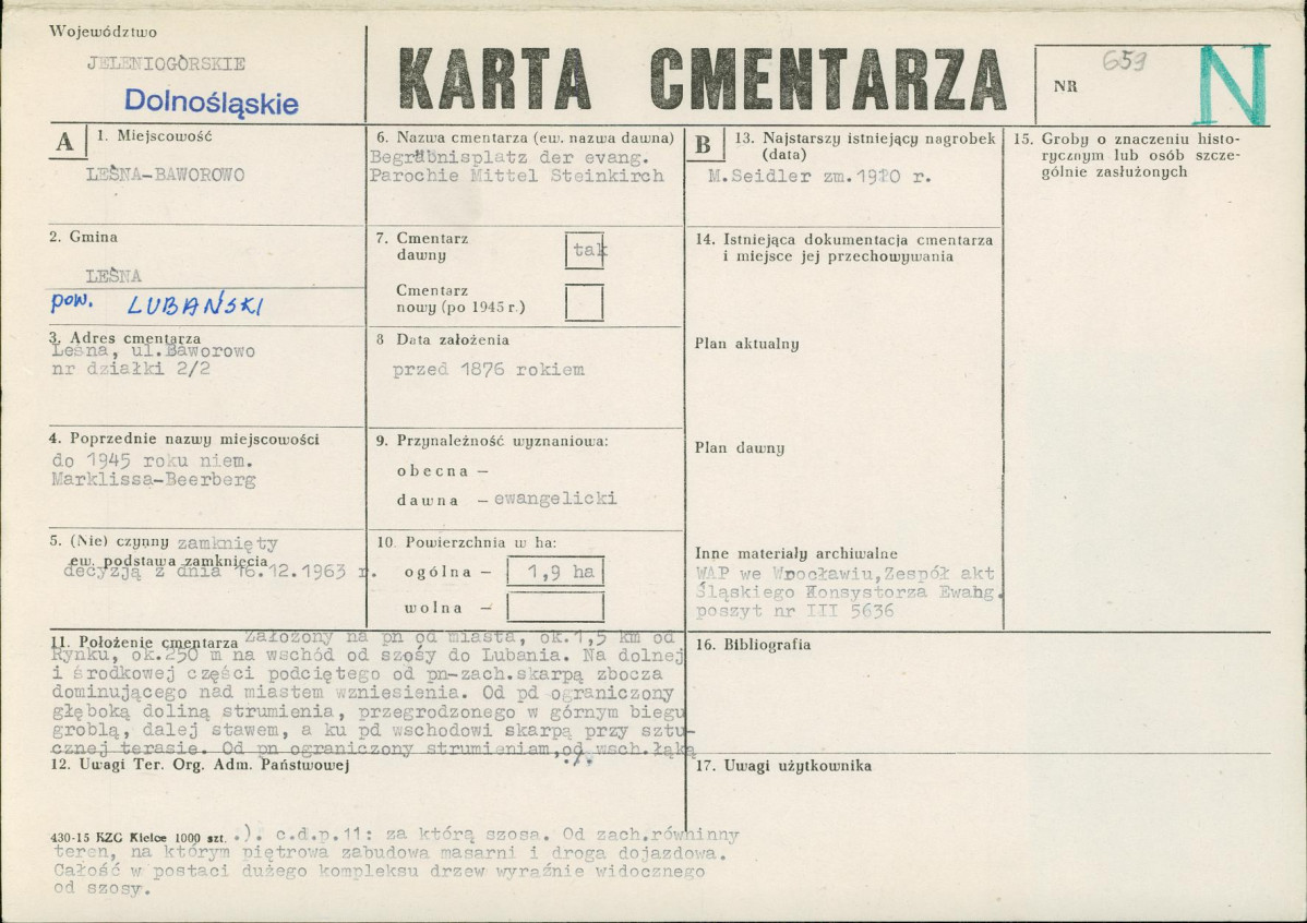 Karta cmentarza, skan nr 1